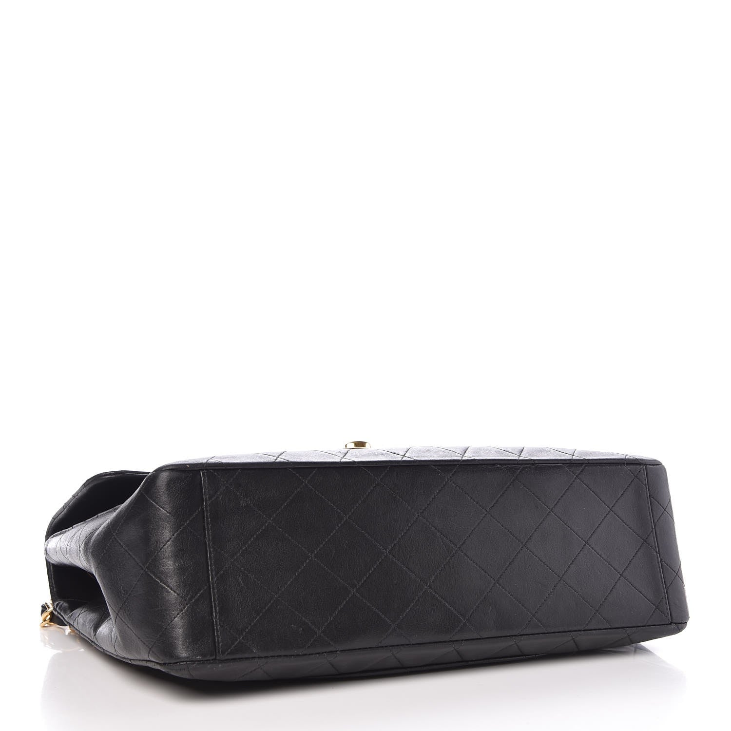Chanel Lambskin Quilted XL Jumbo Single Flap Black 4 of 10