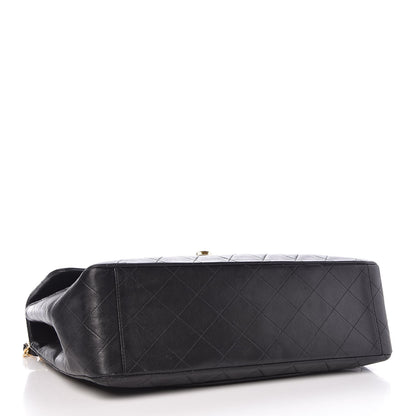 Chanel Lambskin Quilted XL Jumbo Single Flap Black 4 of 10