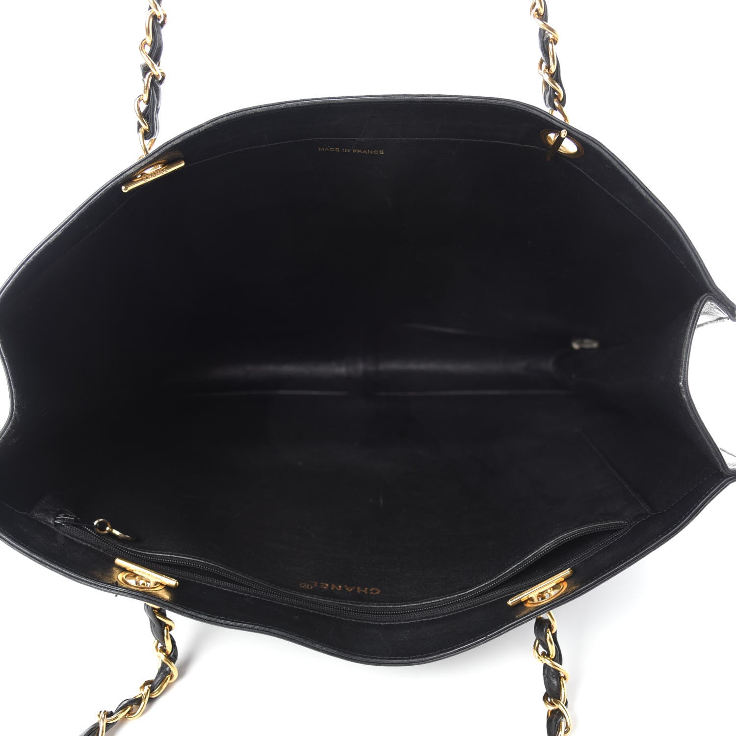 Chanel Lambskin CC Tote Black 5 of 11