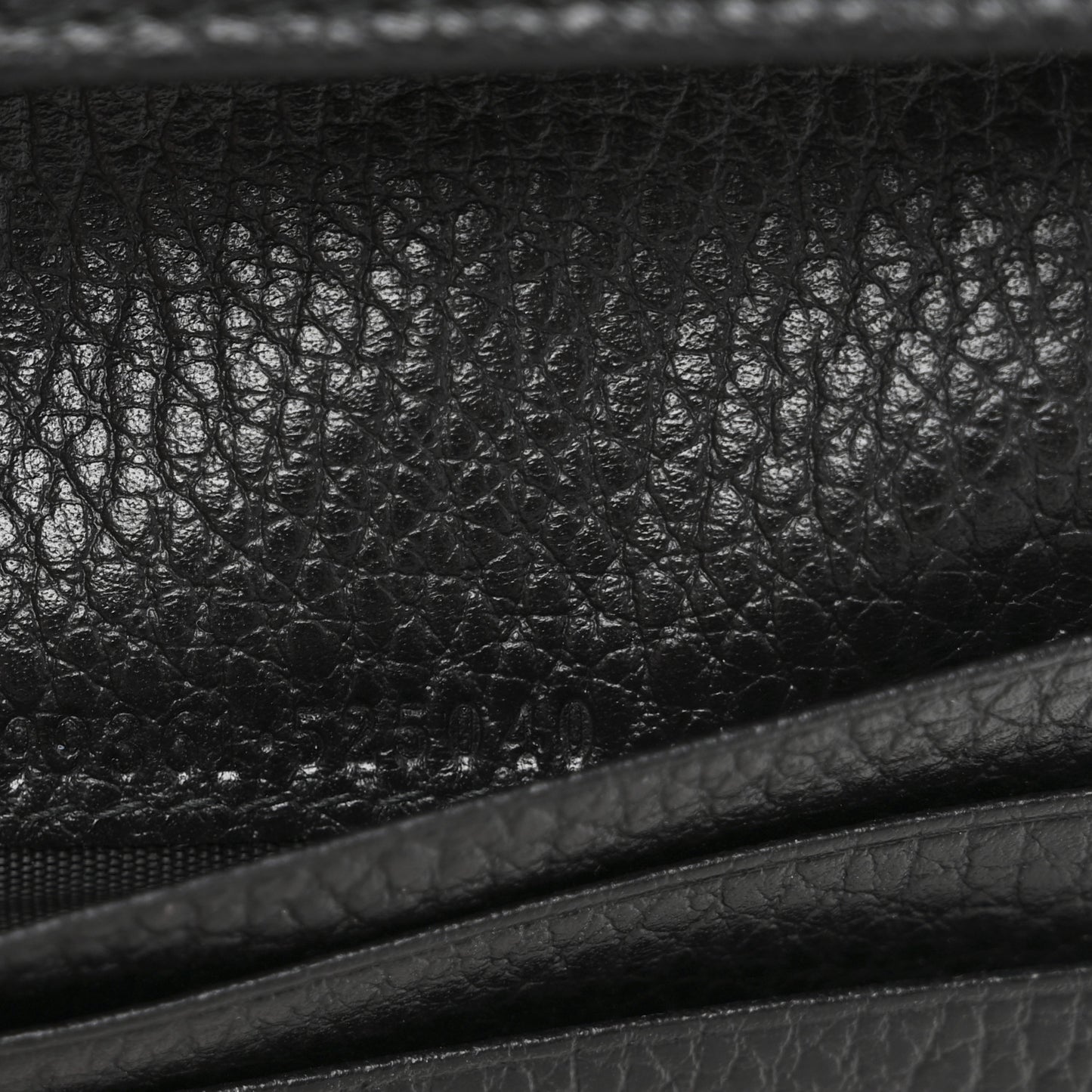 Pebbled Calfskin Butterfly Card Case Black