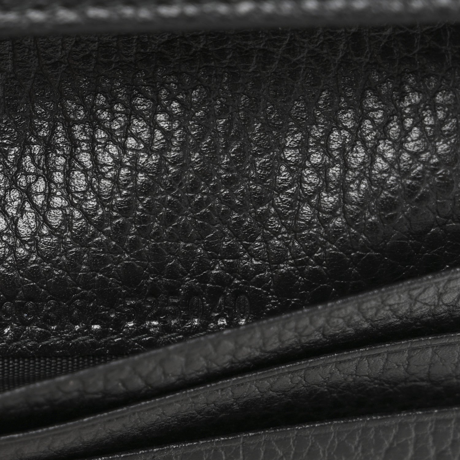 Gucci Pebbled Calfskin Butterfly Card Case Black 7 of 10