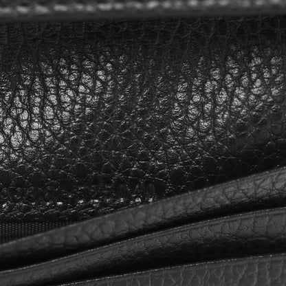 Gucci Pebbled Calfskin Butterfly Card Case Black 7 of 10