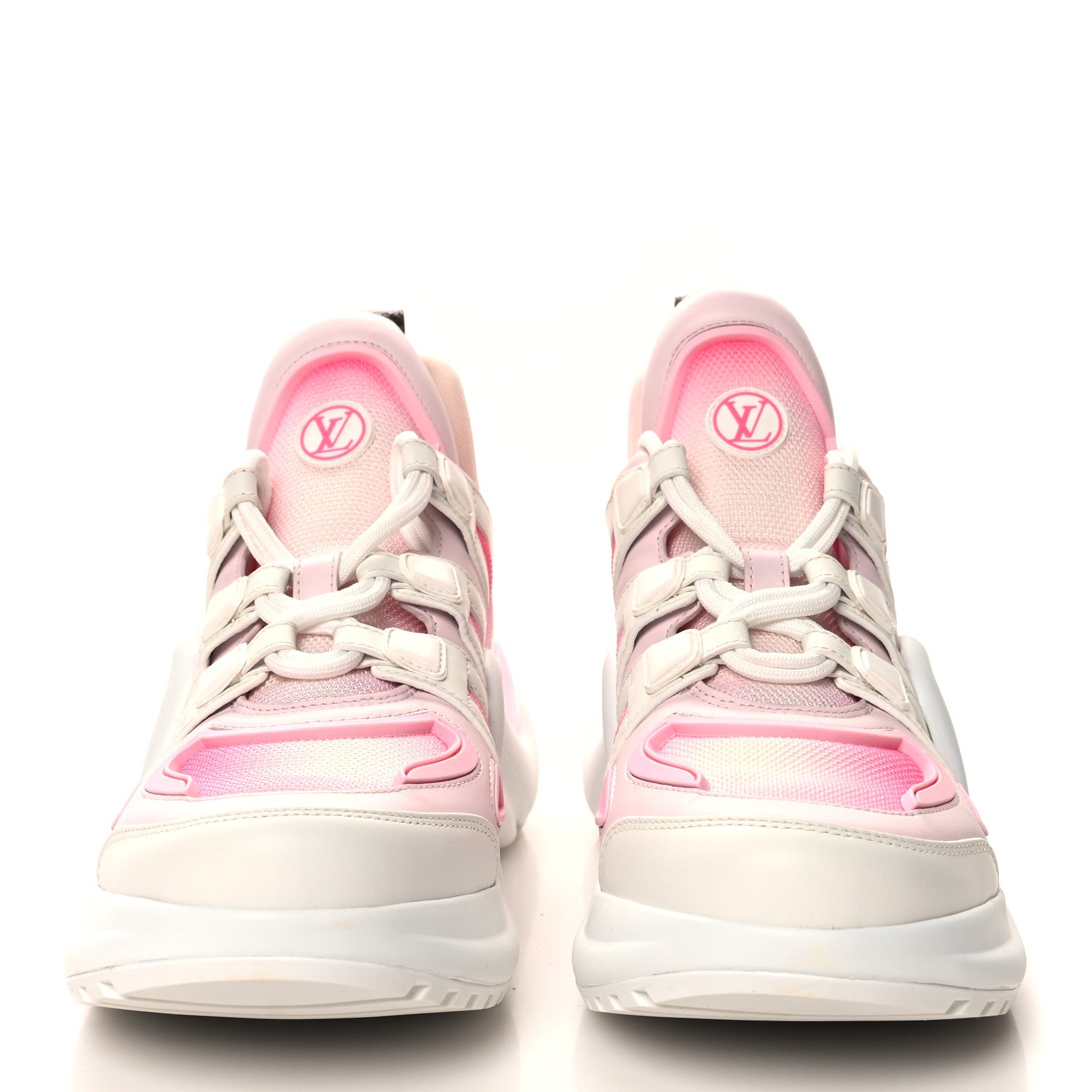 Louis Vuitton Calfskin Technical Nylon LV Archlight Sneaker 40 White Pink 3 of 9