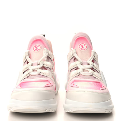 Louis Vuitton Calfskin Technical Nylon LV Archlight Sneaker 40 White Pink 3 of 9