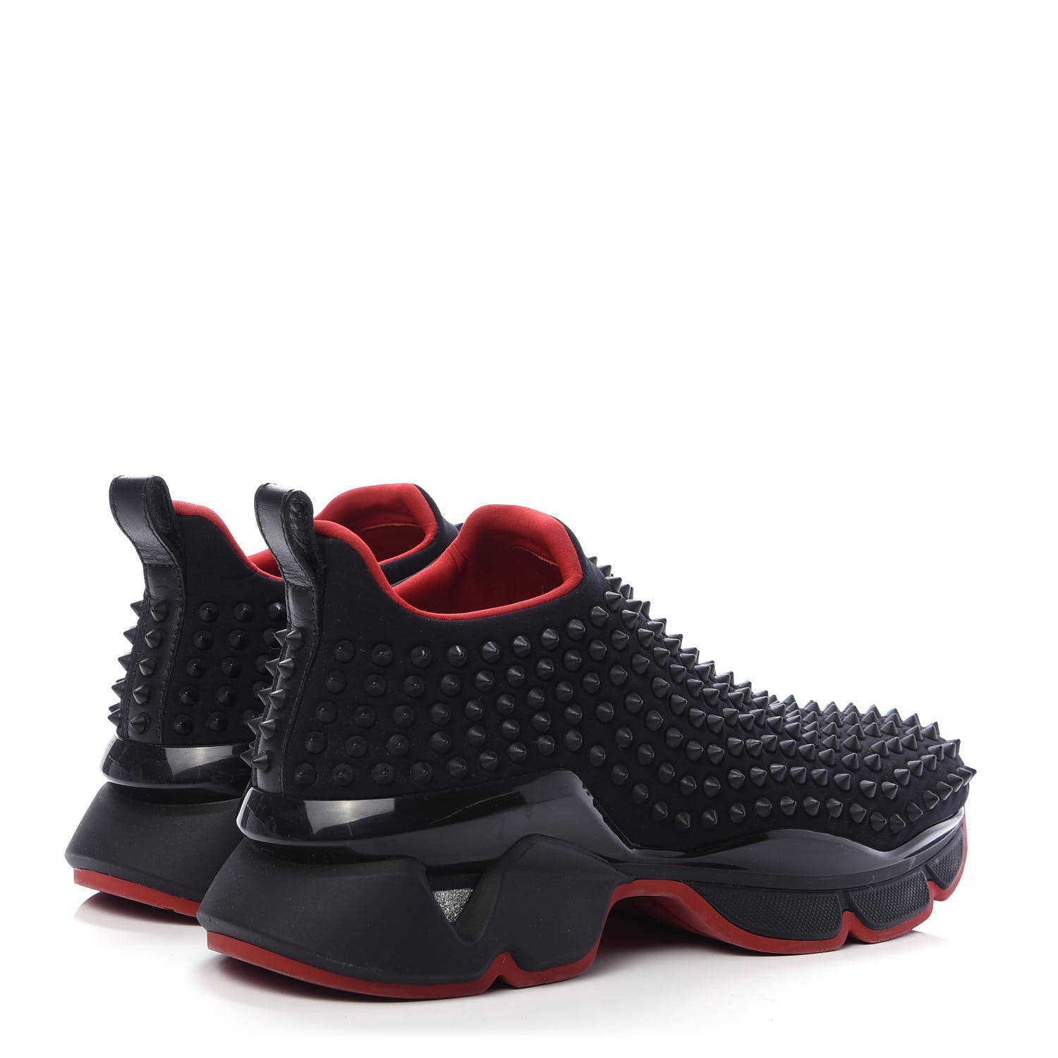 Christian Louboutin Neoprene Spike Sock Donna Flat Sneakers 42 Black 4 of 9
