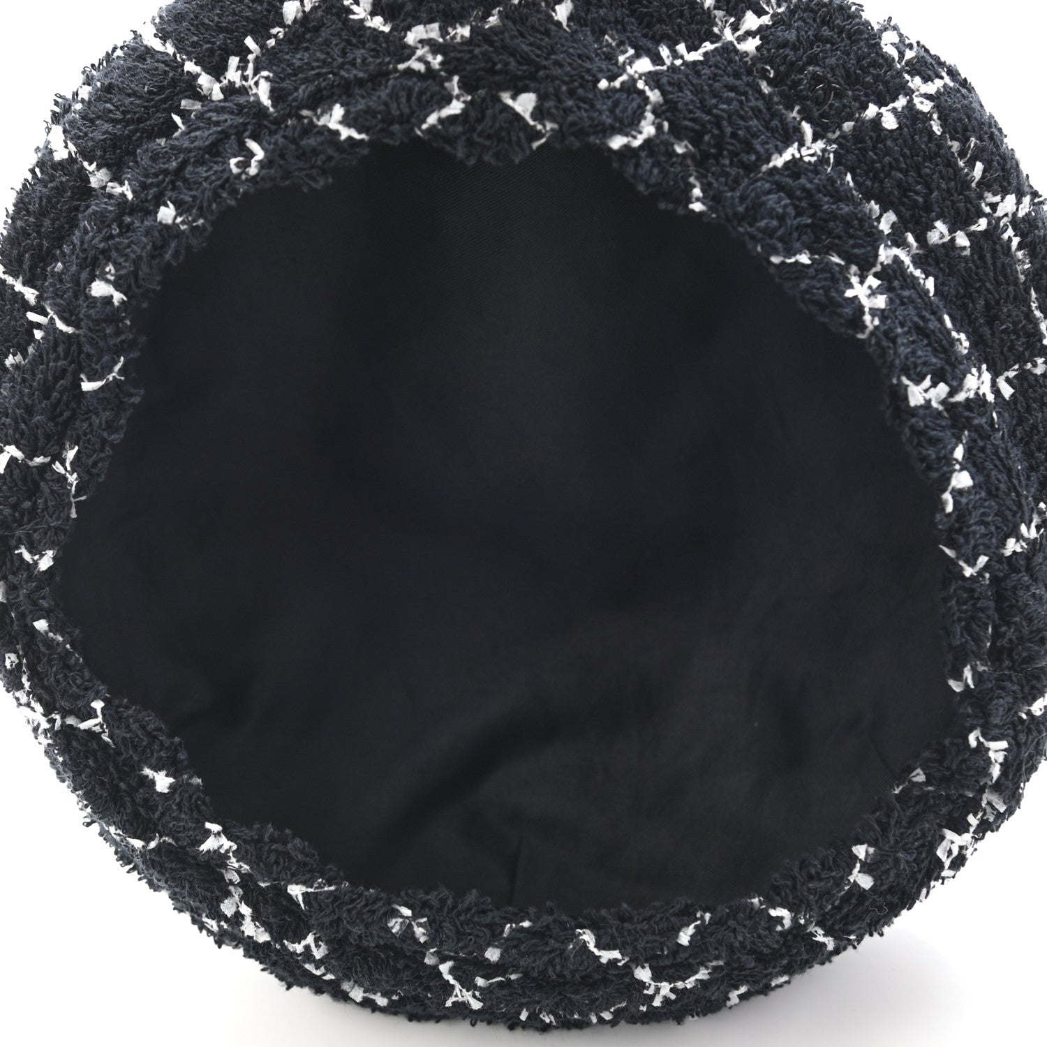Chanel Cotton Tweed CC Beret L Black White 7 of 12