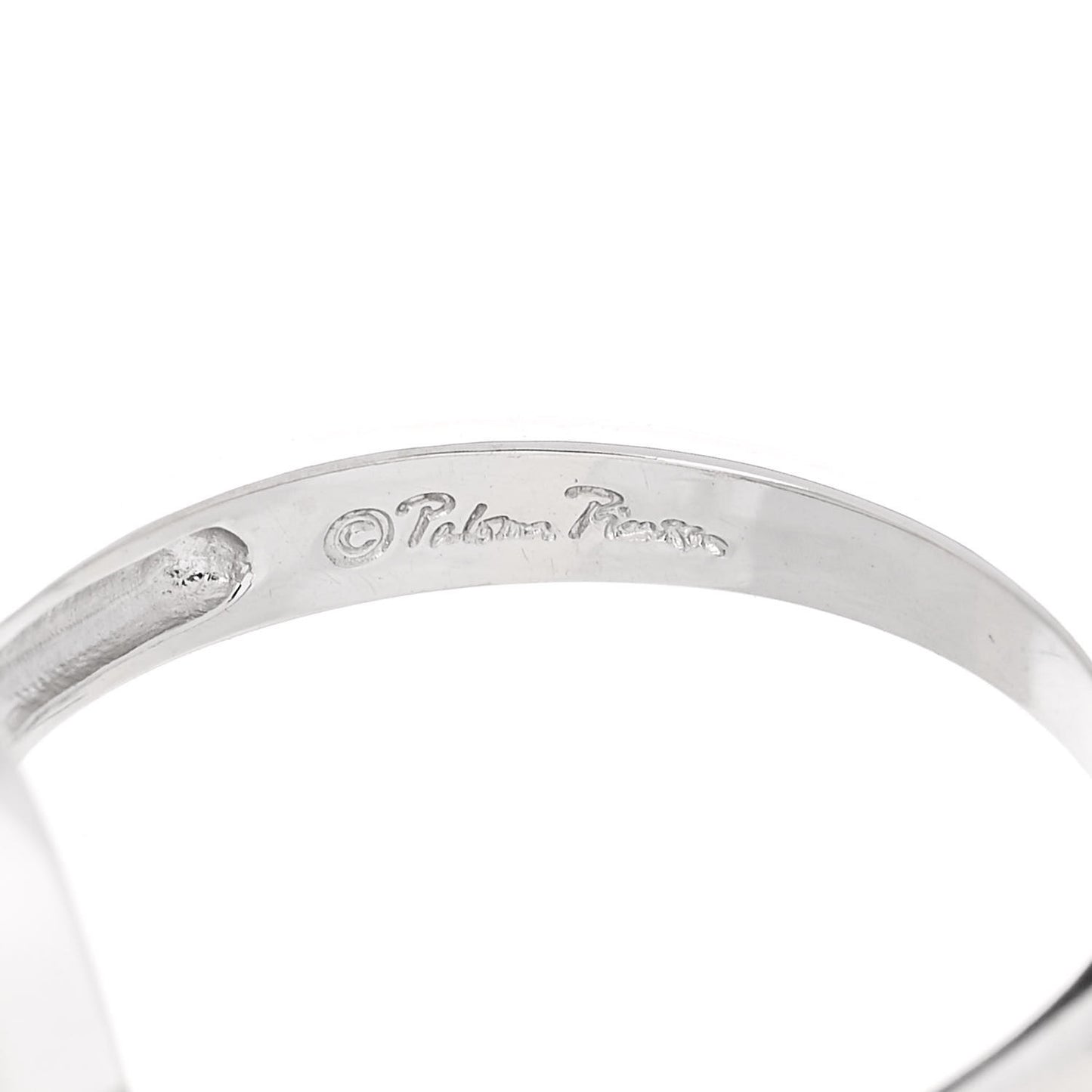 18K White Gold Diamond Paloma Picasso Loving Heart Ring 50 5.5