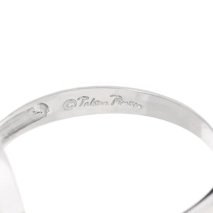 Tiffany 18K White Gold Diamond Paloma Picasso Loving Heart Ring 50 5.5 4 of 5