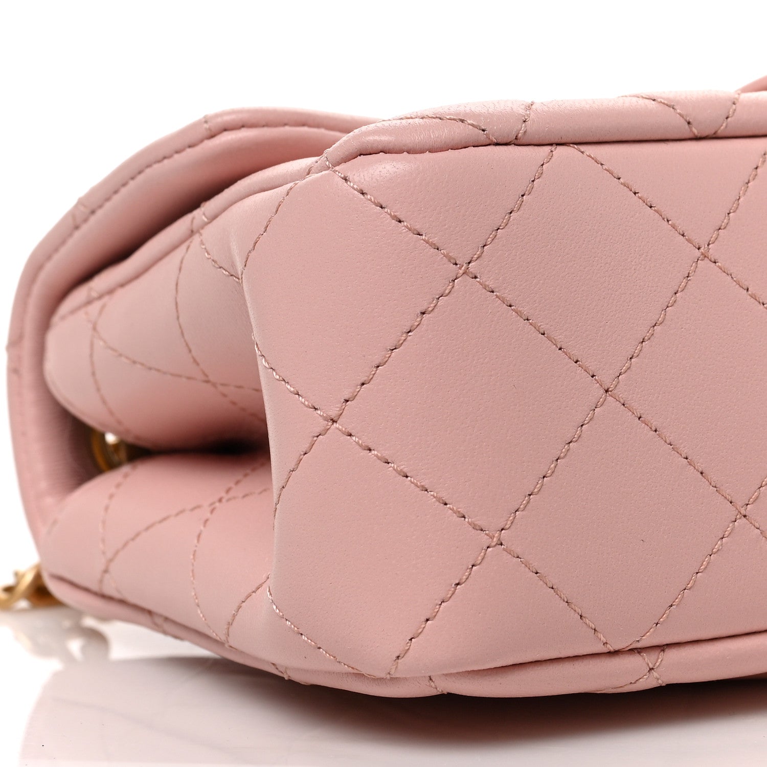 Chanel Lambskin Quilted Mini Rectangular Sweet Camellia Flap Light Pink 8 of 9
