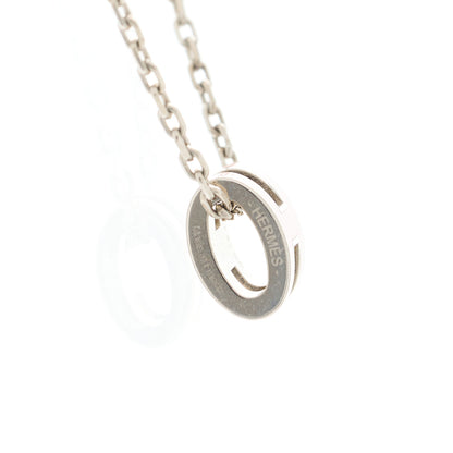 Hermes Palladium Mini Pop H Pendant Necklace Rose Dragee 4 of 6