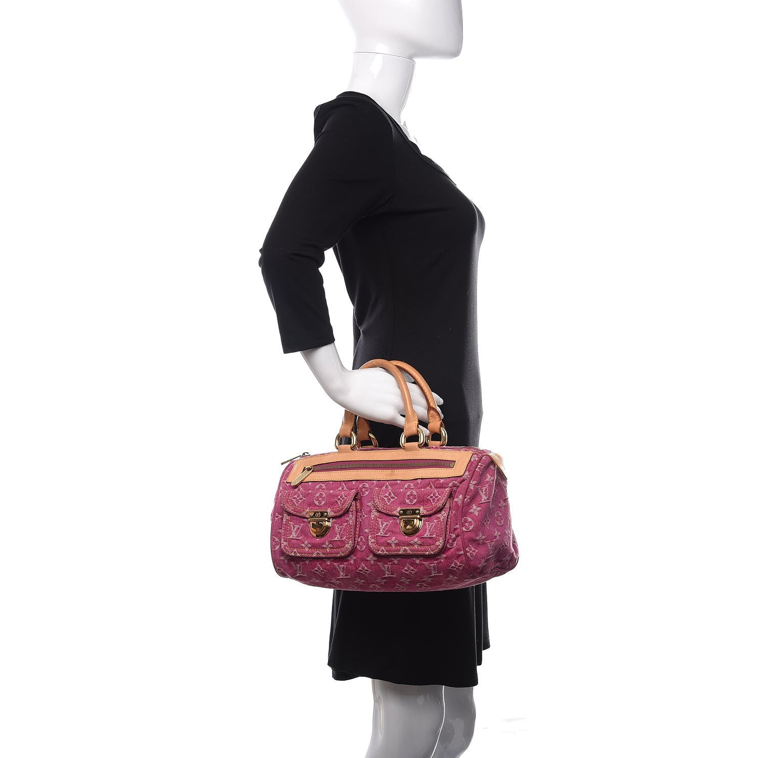 Louis Vuitton Monogram Denim Neo Speedy Fuchsia 2 of 21