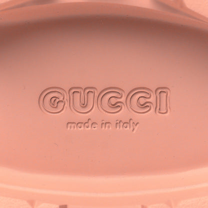 Gucci Rubber GG Monogram Perforated Elea Platform 55mm Lug Sole Sandals 37 Peachy Chic 7 of 9