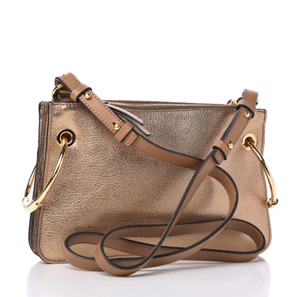Chloe Metallic Calfskin Small Roy Bag Gold 3 of 10