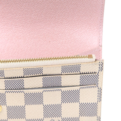 Louis Vuitton Damier Azur Emilie Wallet Rose Ballerine 12 of 16