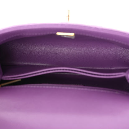 Chanel Caviar Quilted Mini Coco Handle Flap Purple 5 of 11