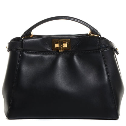 Fendi Nappa Mini Peekaboo Iconic Satchel Black 1 of 6