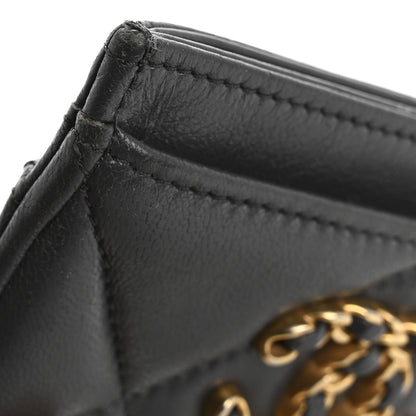 Chanel Lambskin Quilted Chanel 19 Card Holder Grey 10 of 16
