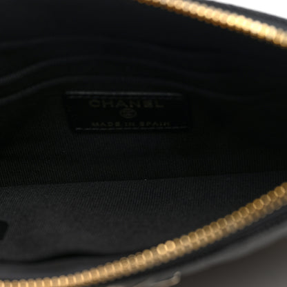 Chanel Caviar Quilted Crystal Enamel Cosmetic Case Black 5 of 7