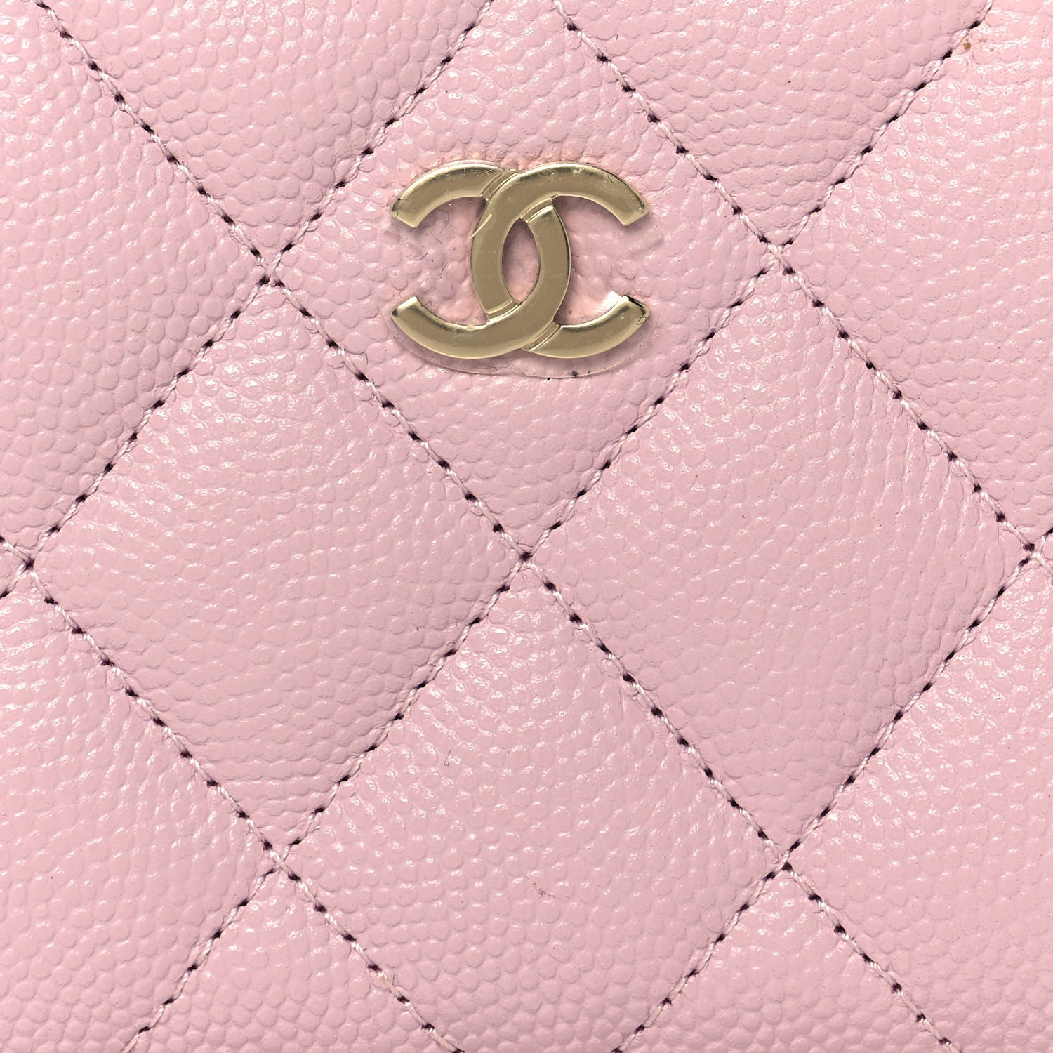 Chanel Caviar Quilted Zip Coin Purse Light Pink 8 of 13