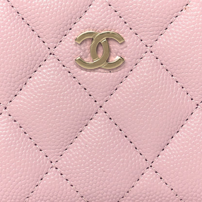 Chanel Caviar Quilted Zip Coin Purse Light Pink 8 of 13