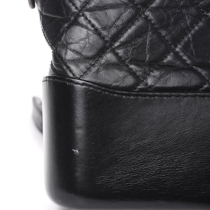 Chanel Aged Calfskin Quilted Medium Gabrielle Hobo Black 11 of 12