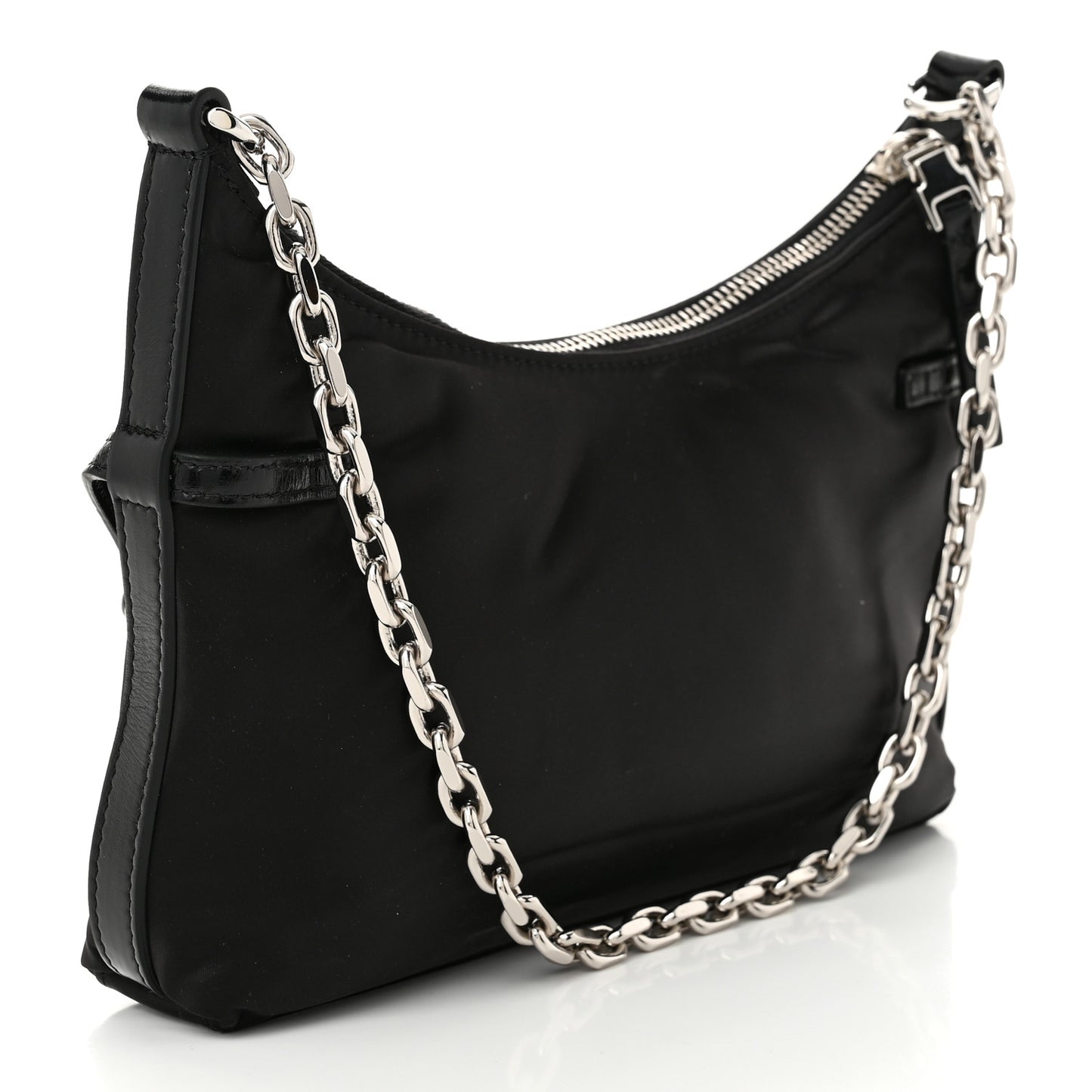 Satin Mini Voyou Boyfriend Party Bag Black