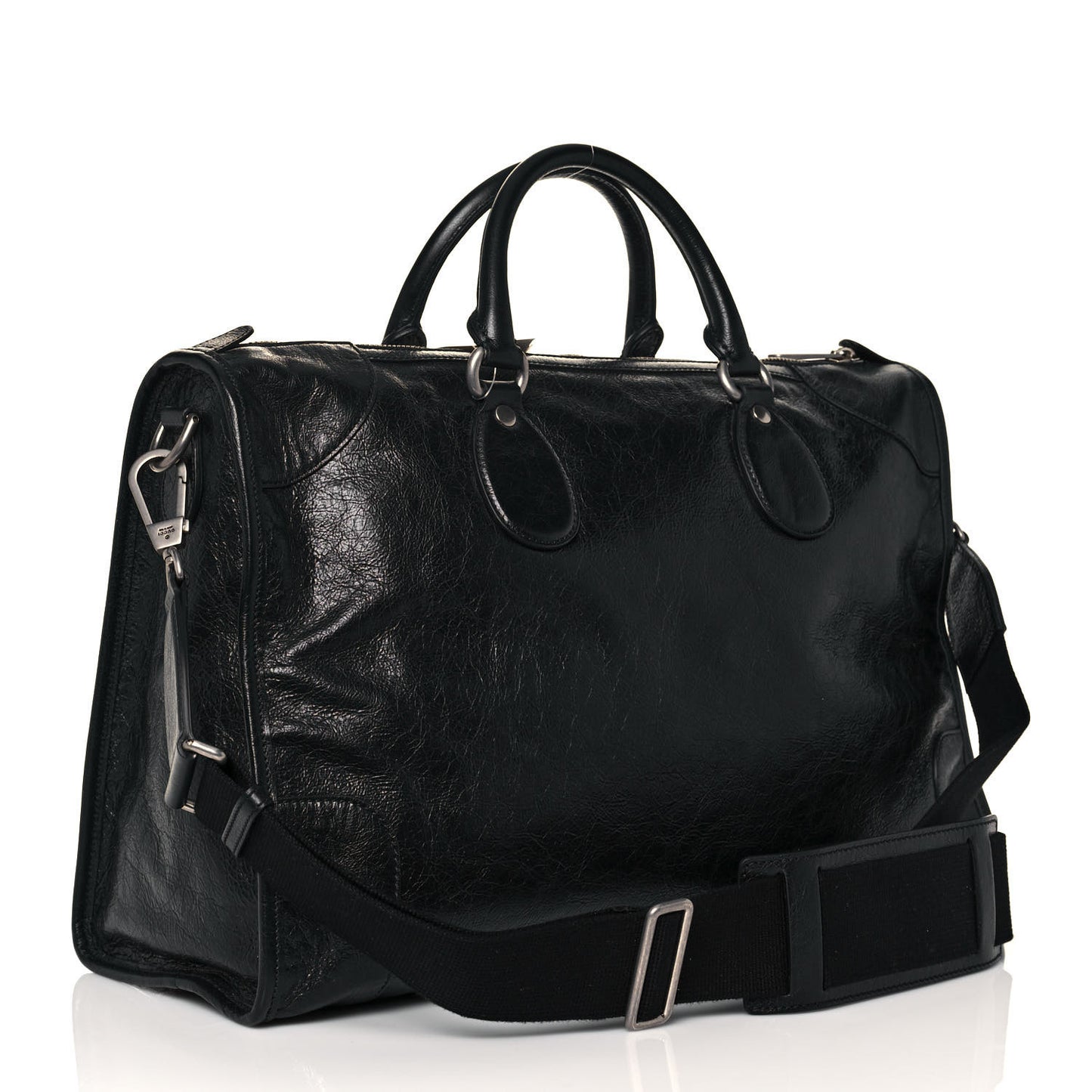 Fluffy Calfskin Morpheus Weekender Duffle Black