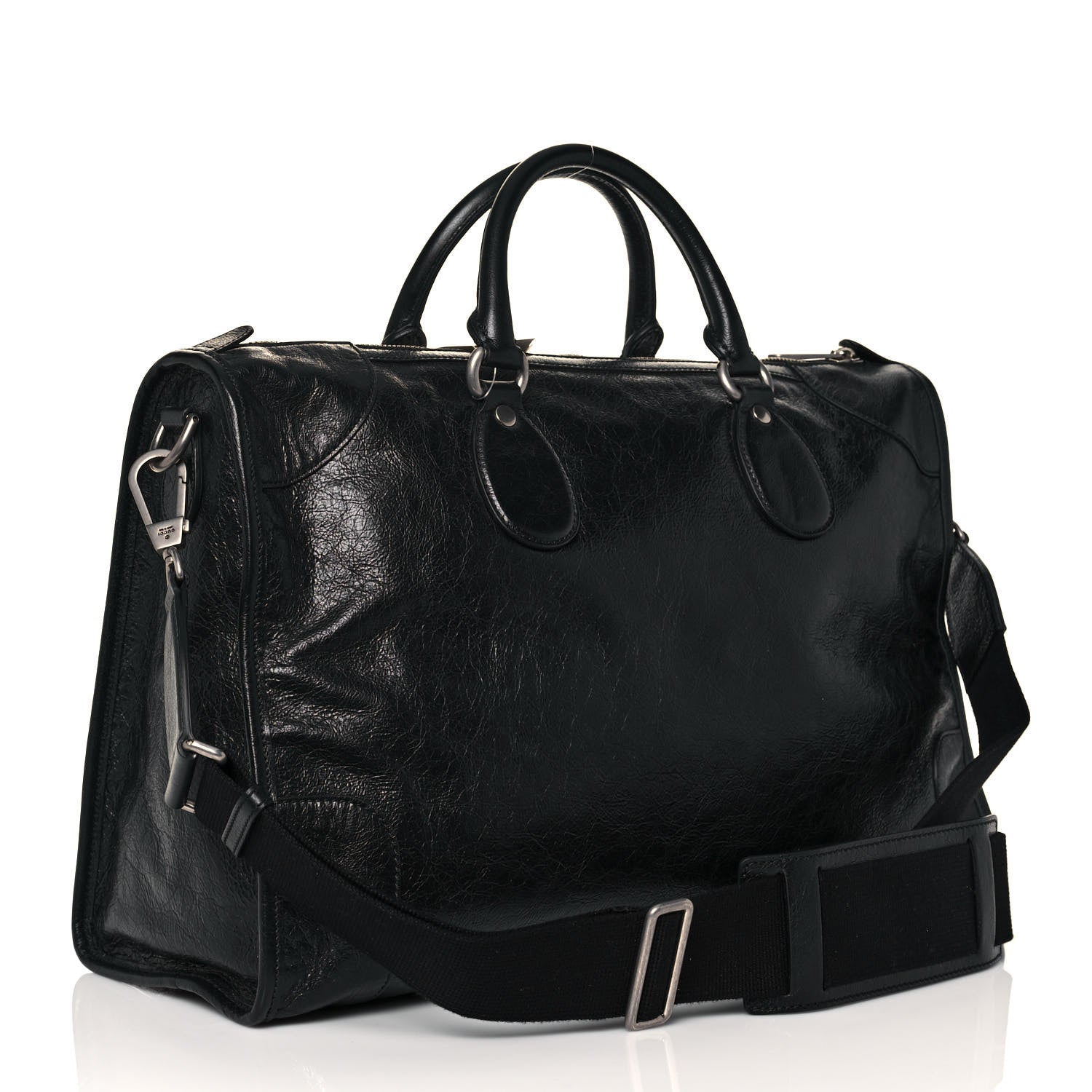 Gucci Fluffy Calfskin Morpheus Weekender Duffle Black 3 of 13