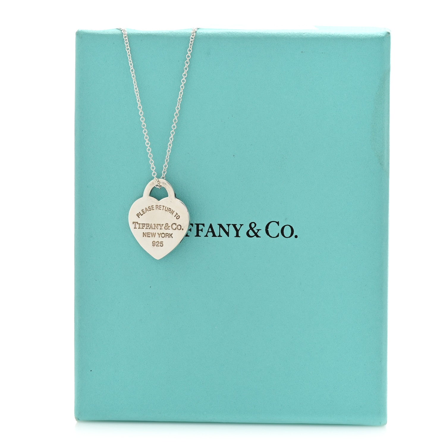 Tiffany Sterling Silver Enamel Small Return to Tiffany Heart Pendant Necklace Blue 7 of 7