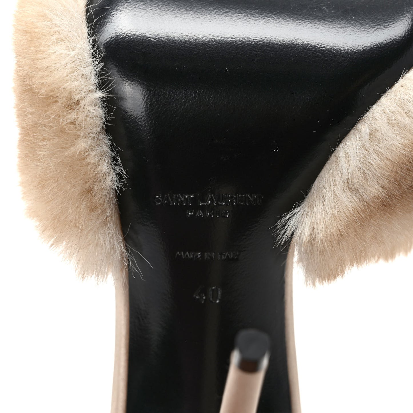 Faux Fur La 16 Mule Sandals 40 Light Beige