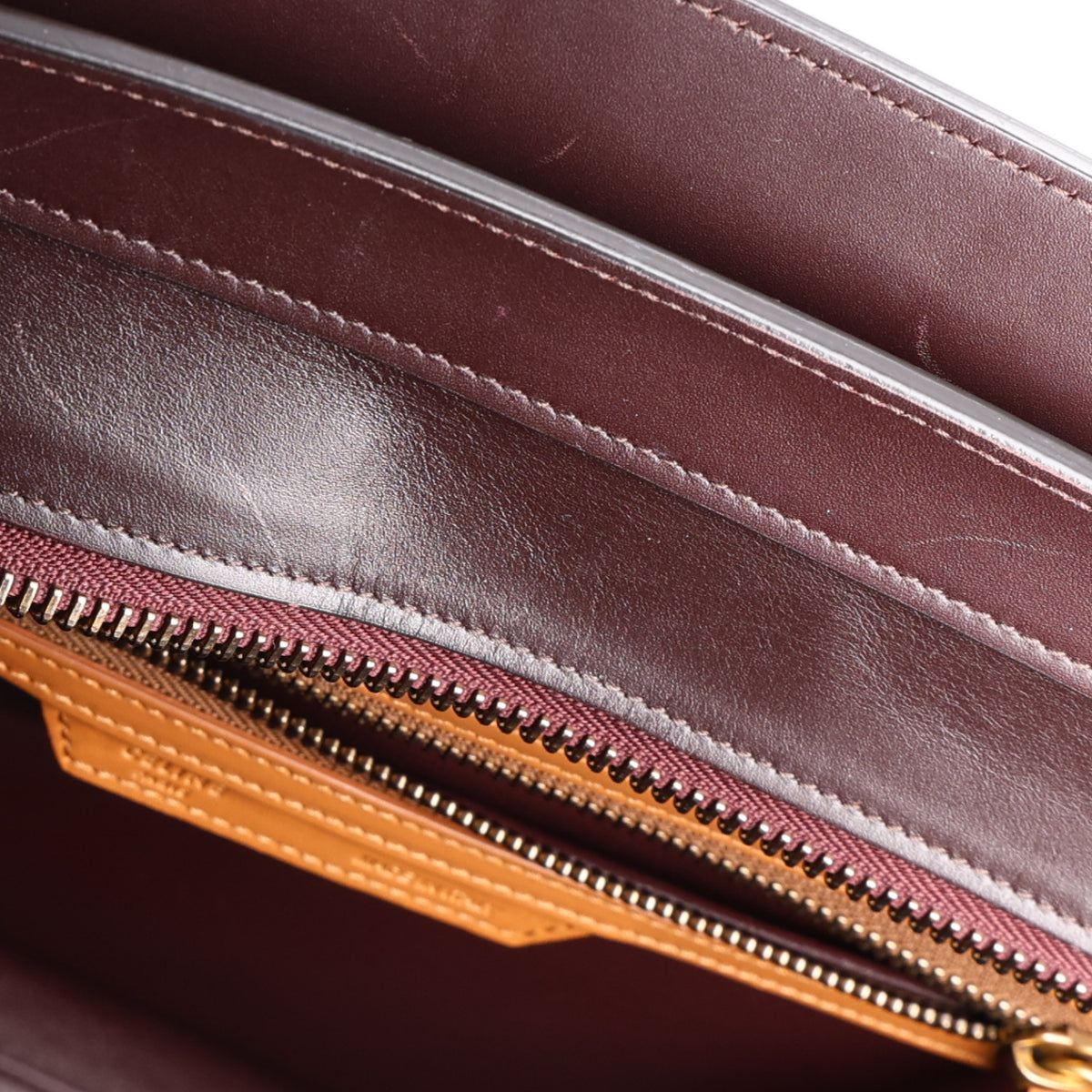 Celine Smooth Calfskin Bullhide Tri-Color Luggage Terracotta 11 of 12