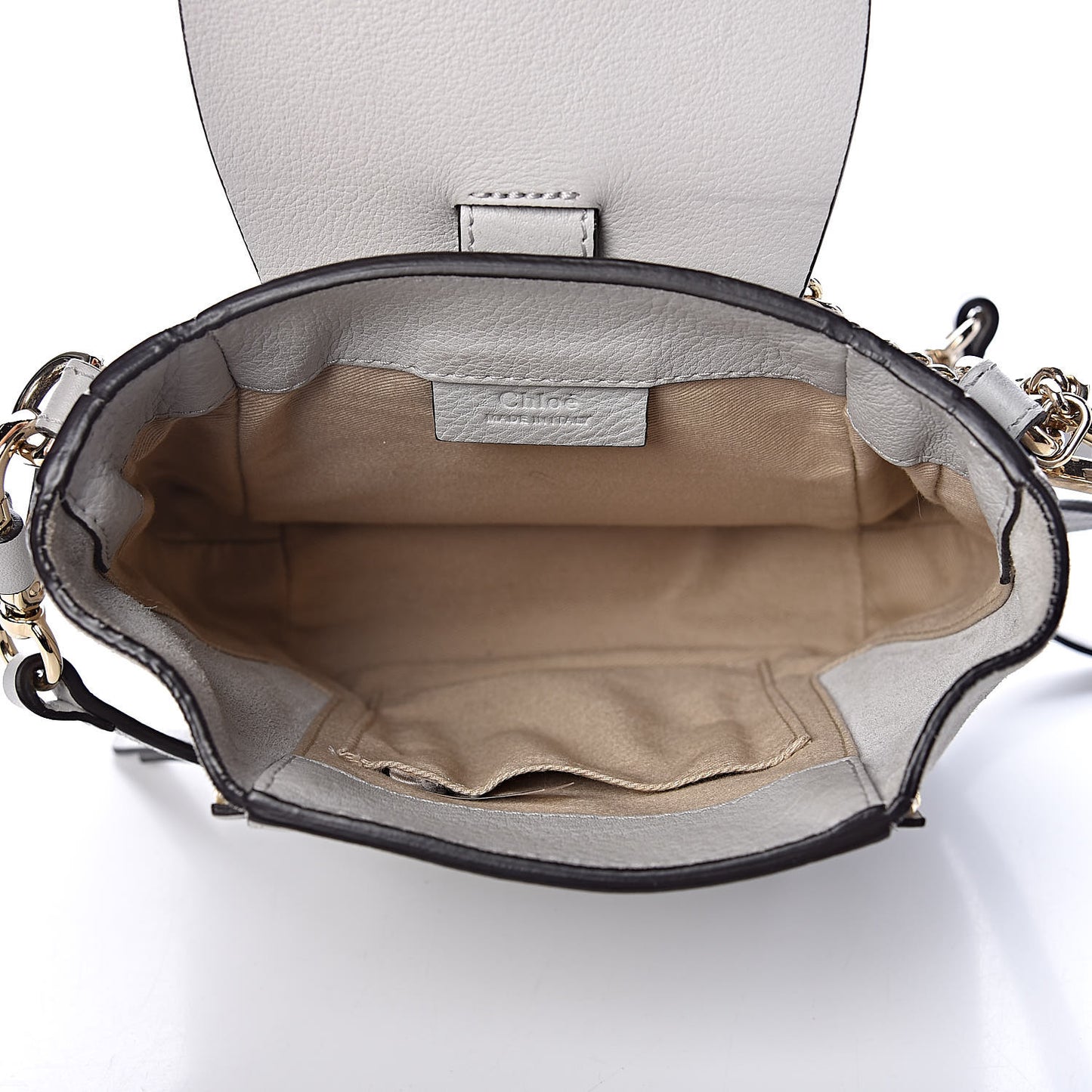 Suede Calfskin Mini Faye Backpack Airy Grey