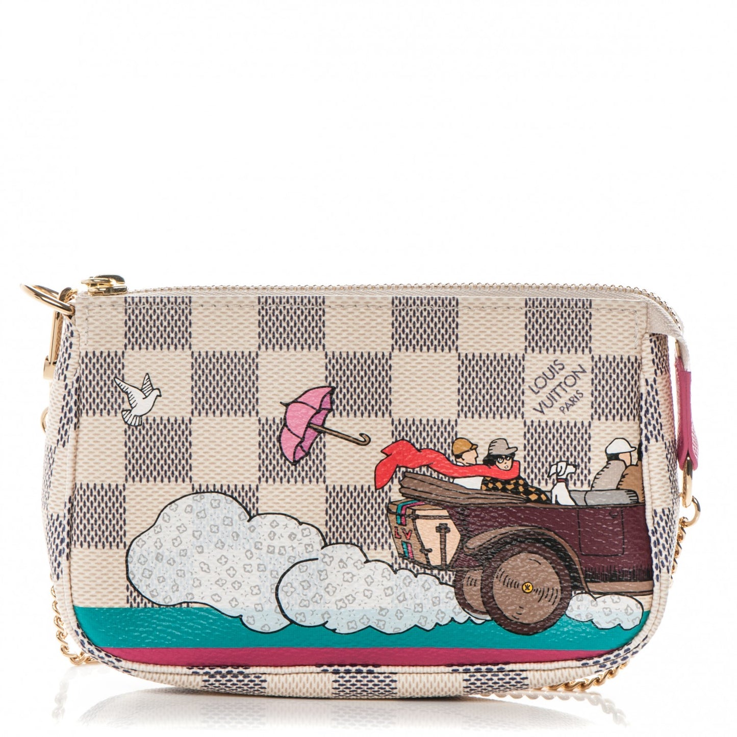 Damier Azur 2015 Christmas Animation Mini Pochette Accessories