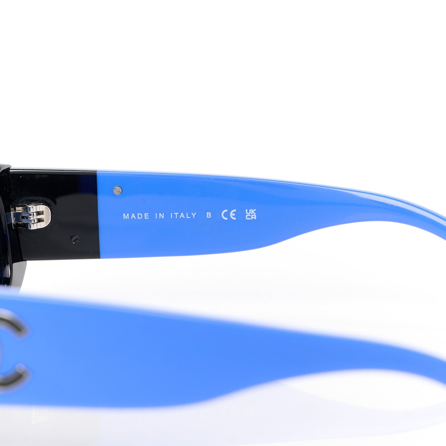 Acetate Rectangle Sunglasses 5525 Black Blue