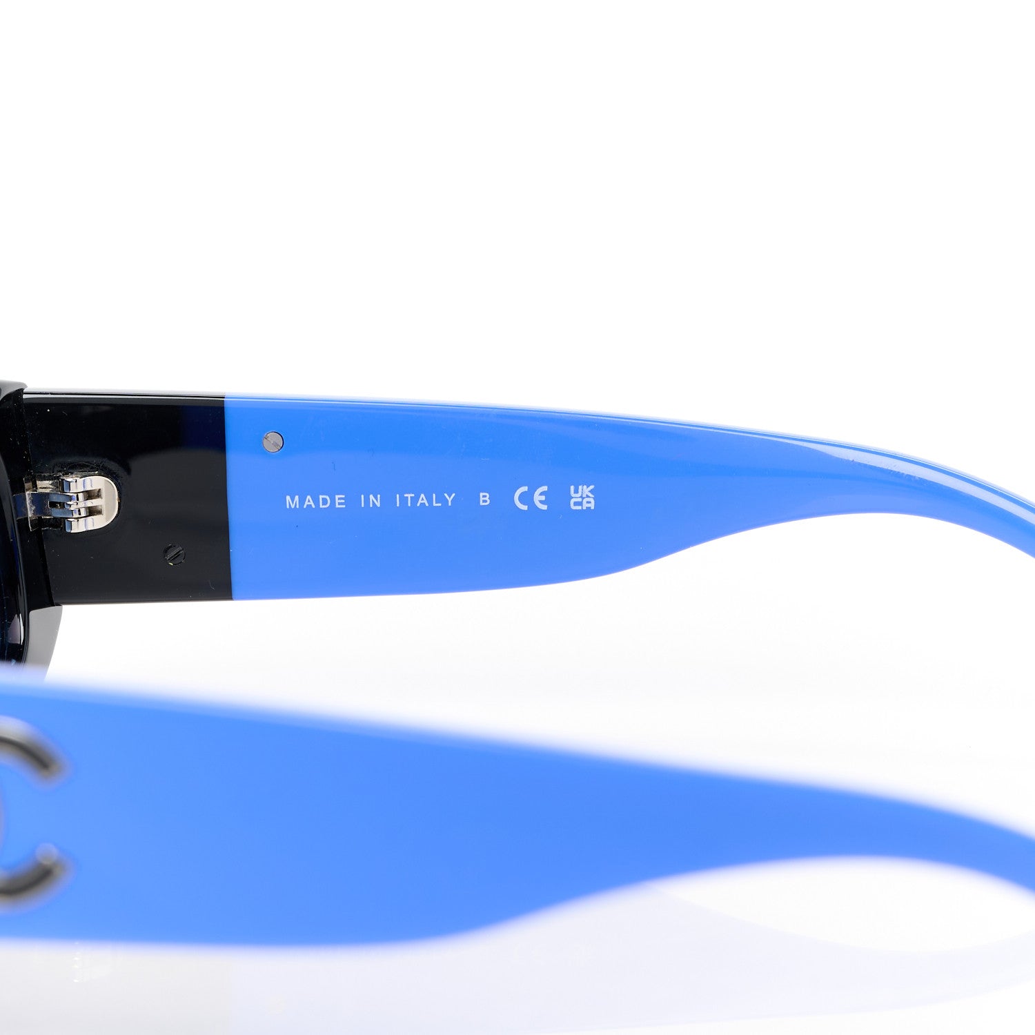 Chanel Acetate Rectangle Sunglasses 5525 Black Blue 6 of 8