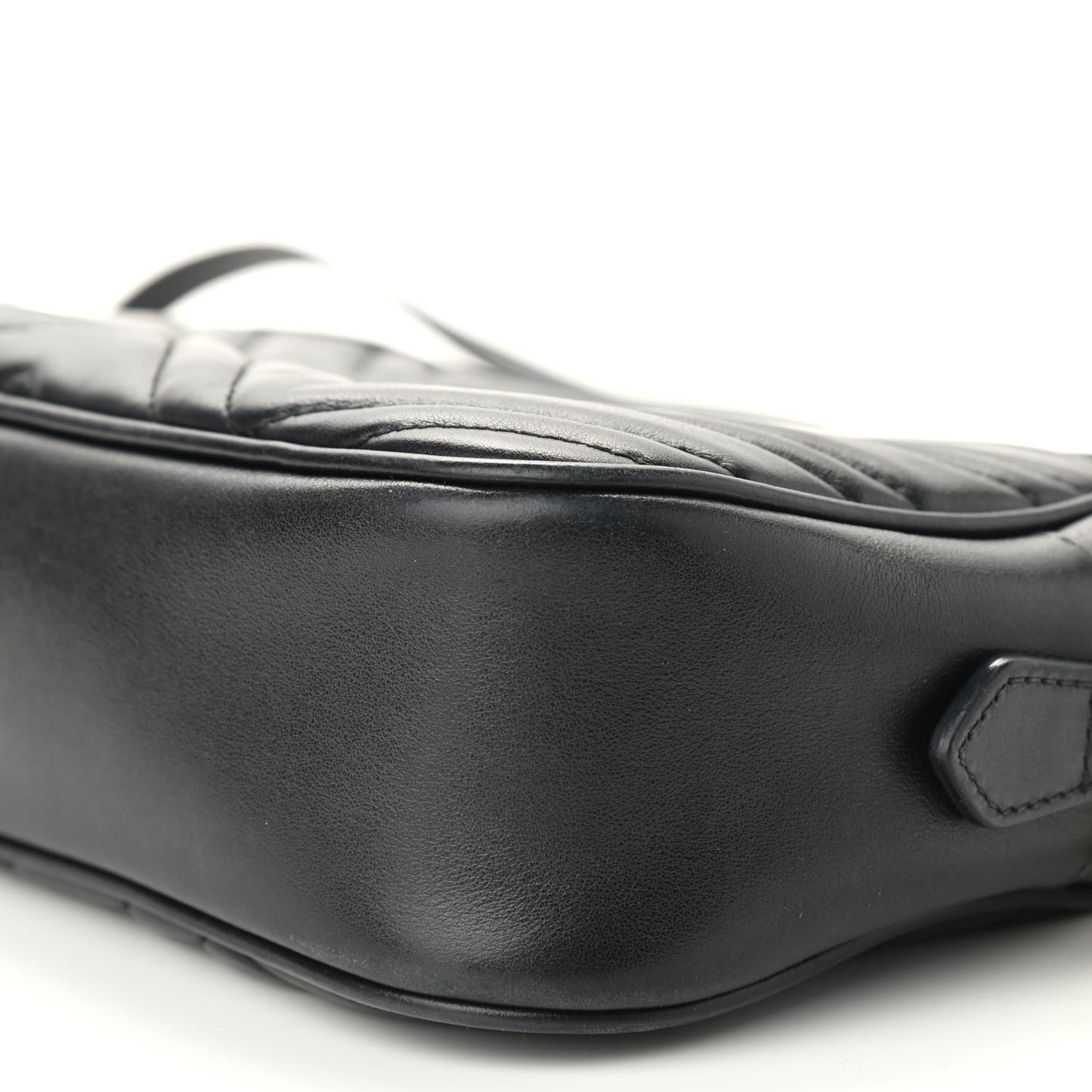 Calfskin Matelasse Small GG Marmont Chain Shoulder Bag Black