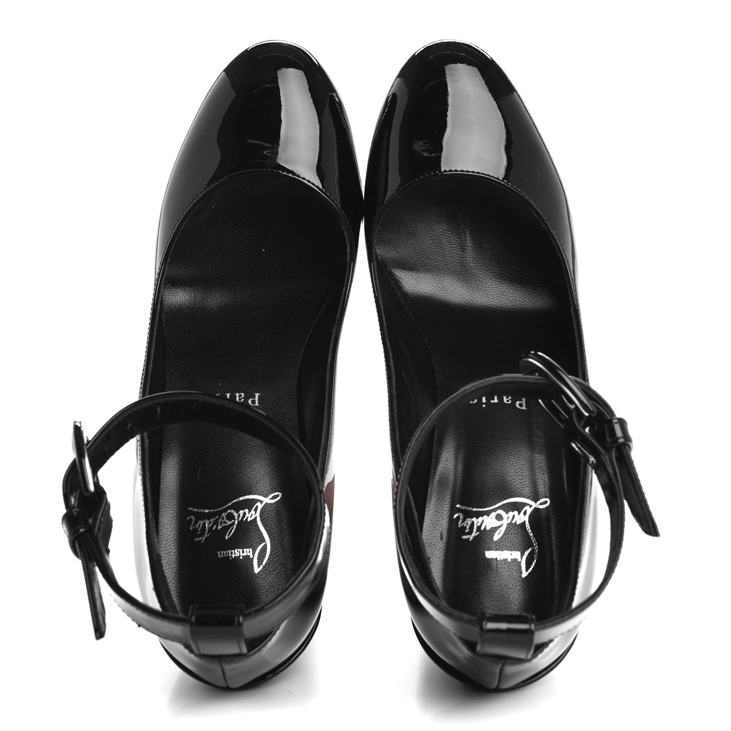 Christian Louboutin Patent Movida Strap Jane 130 Platform Pumps 36 Black 2 of 11