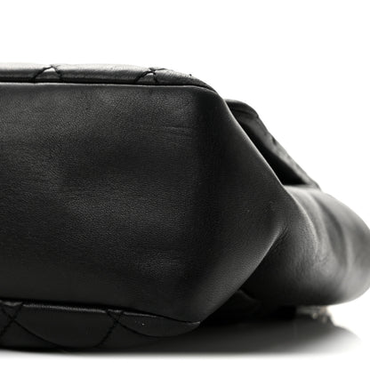 Chanel Lambskin Quilted Jumbo Coco Rain Flap Black 10 of 12