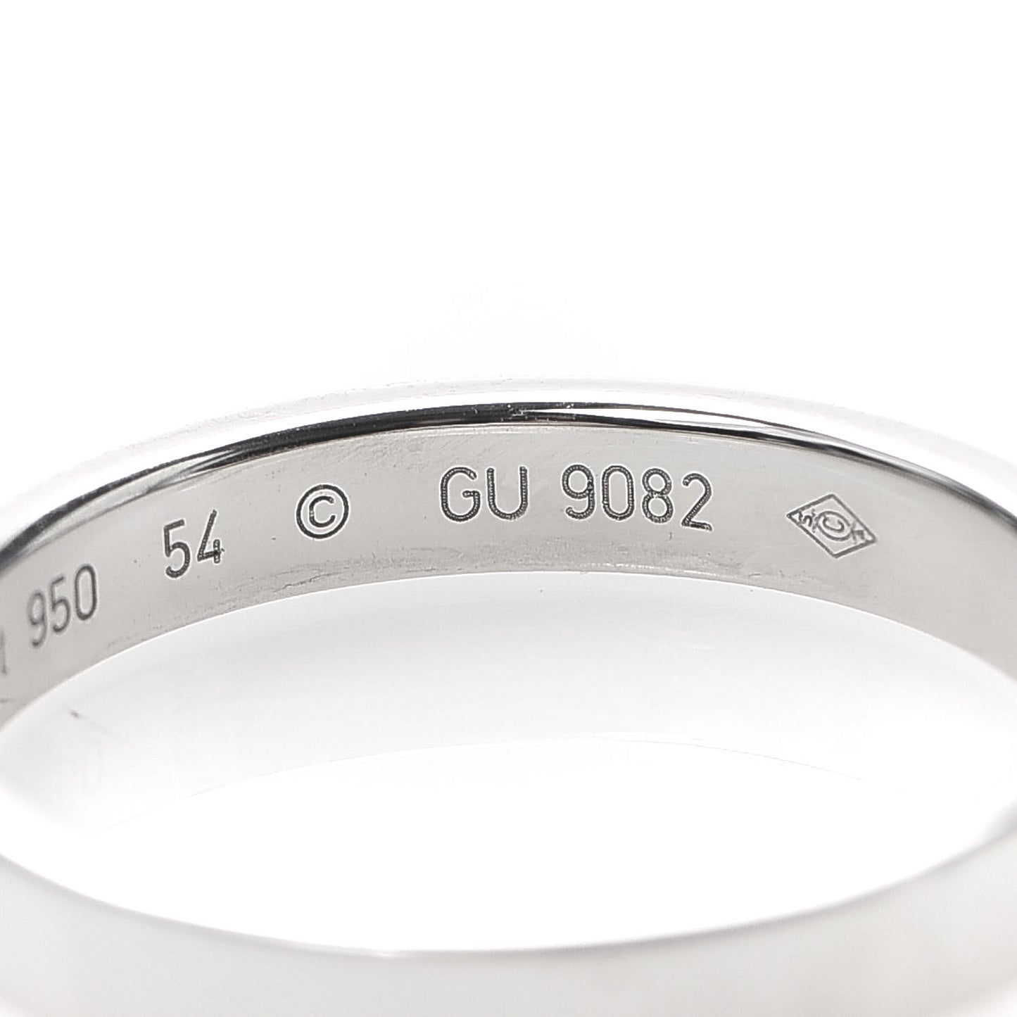 Platinum 3mm C De Wedding Band Ring 54 7