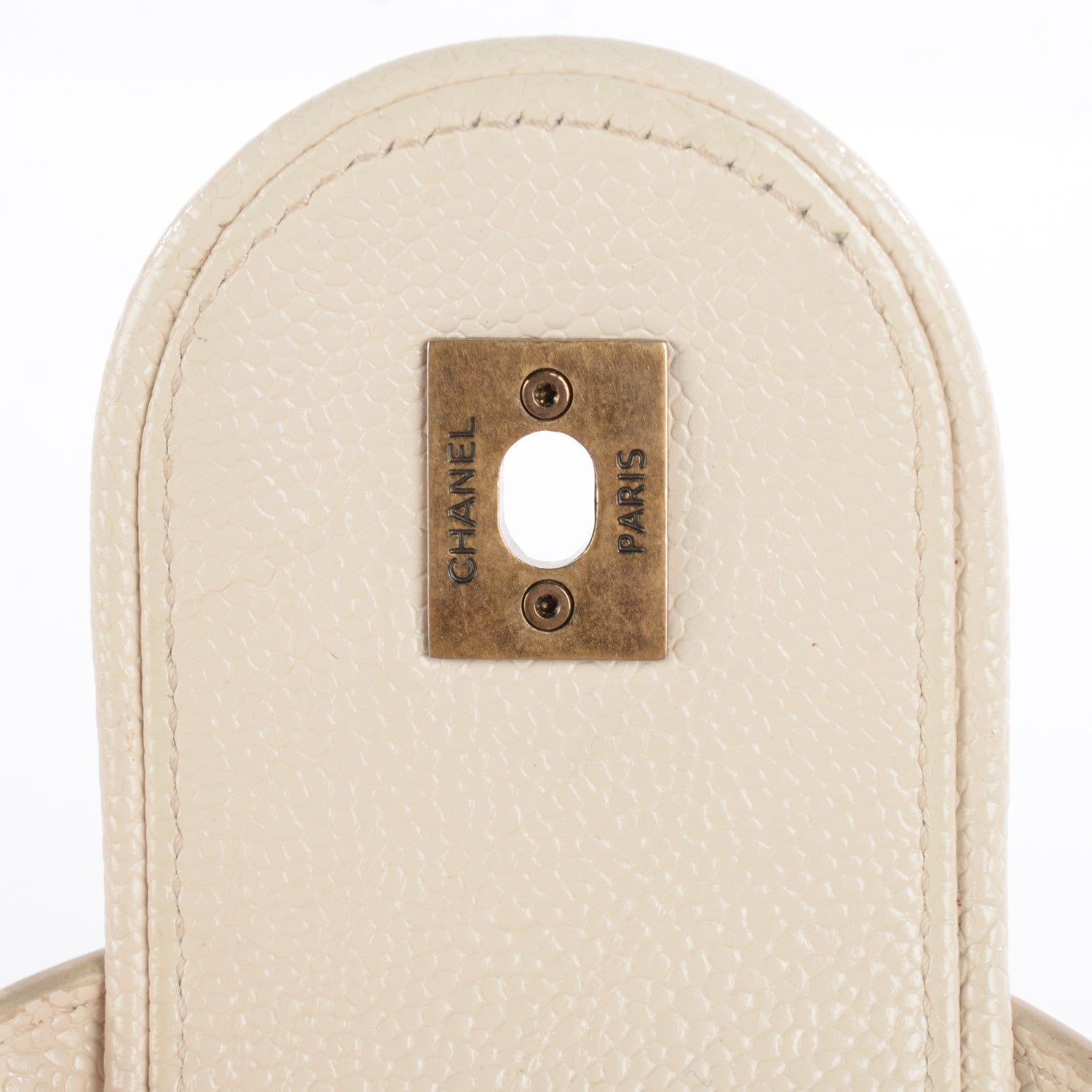 Chanel Crumpled Grained Calfskin Shiva Bowler White 9 of 9