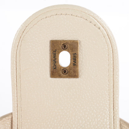 Chanel Crumpled Grained Calfskin Shiva Bowler White 9 of 9