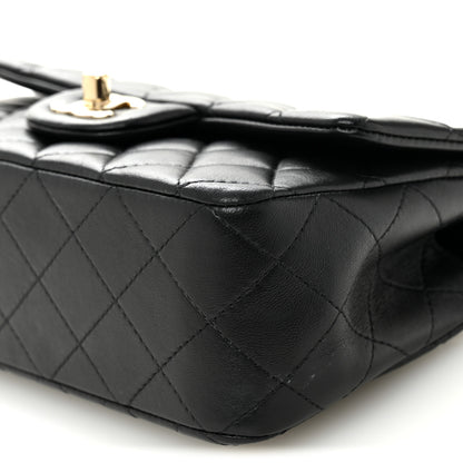 Chanel Lambskin Quilted Mini Top Handle Rectangular Flap Black 10 of 10
