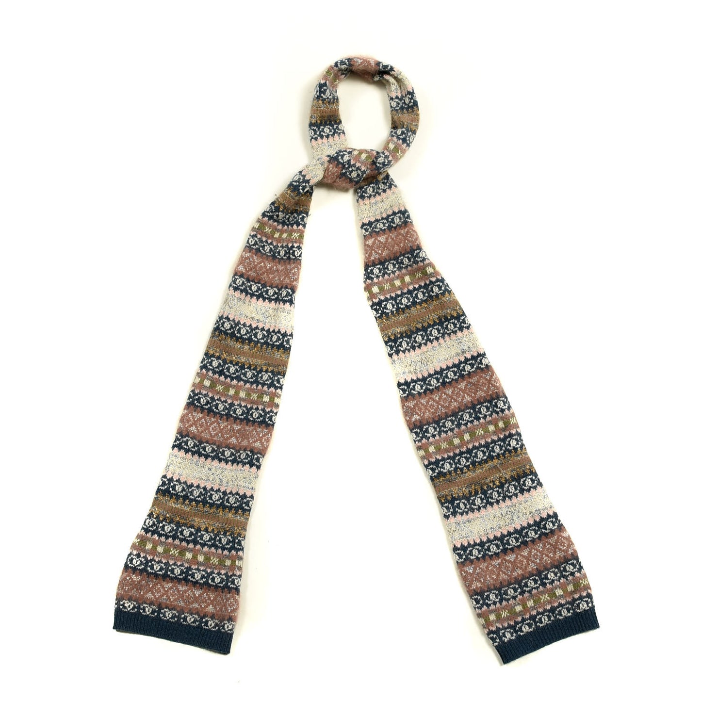Cashmere Silk Wool Blend CC Scarf Multicolor