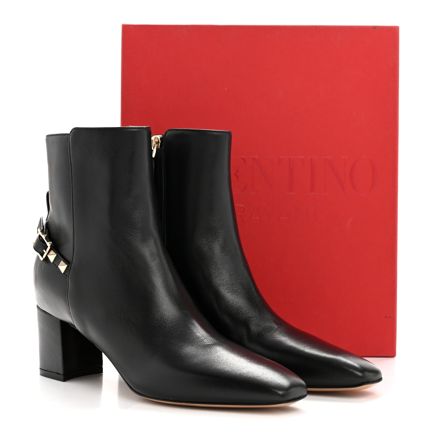 Valentino Garavani Nappa Rockstud 40mm Ankle Boots 37 Black 11 of 11