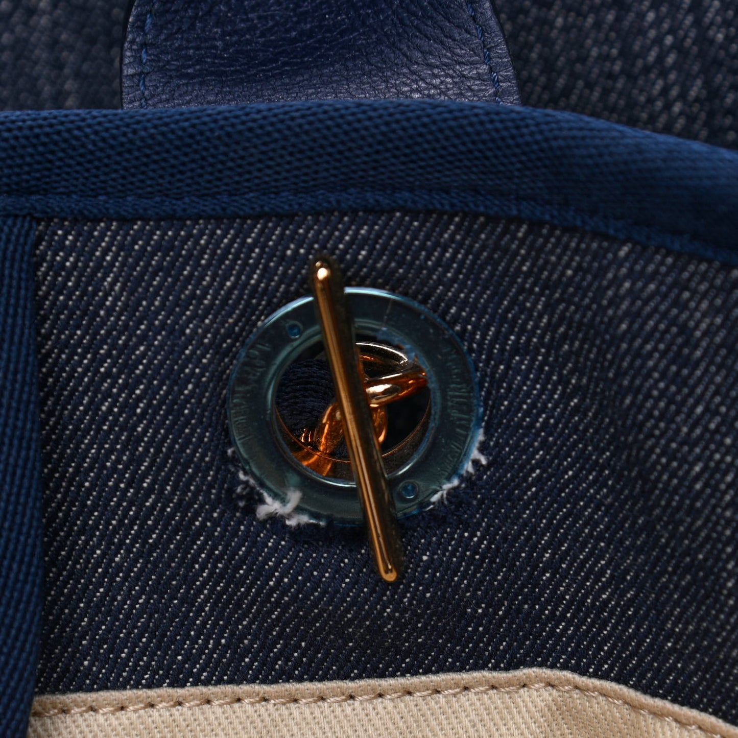 Denim Large Deauville Tote Dark Blue