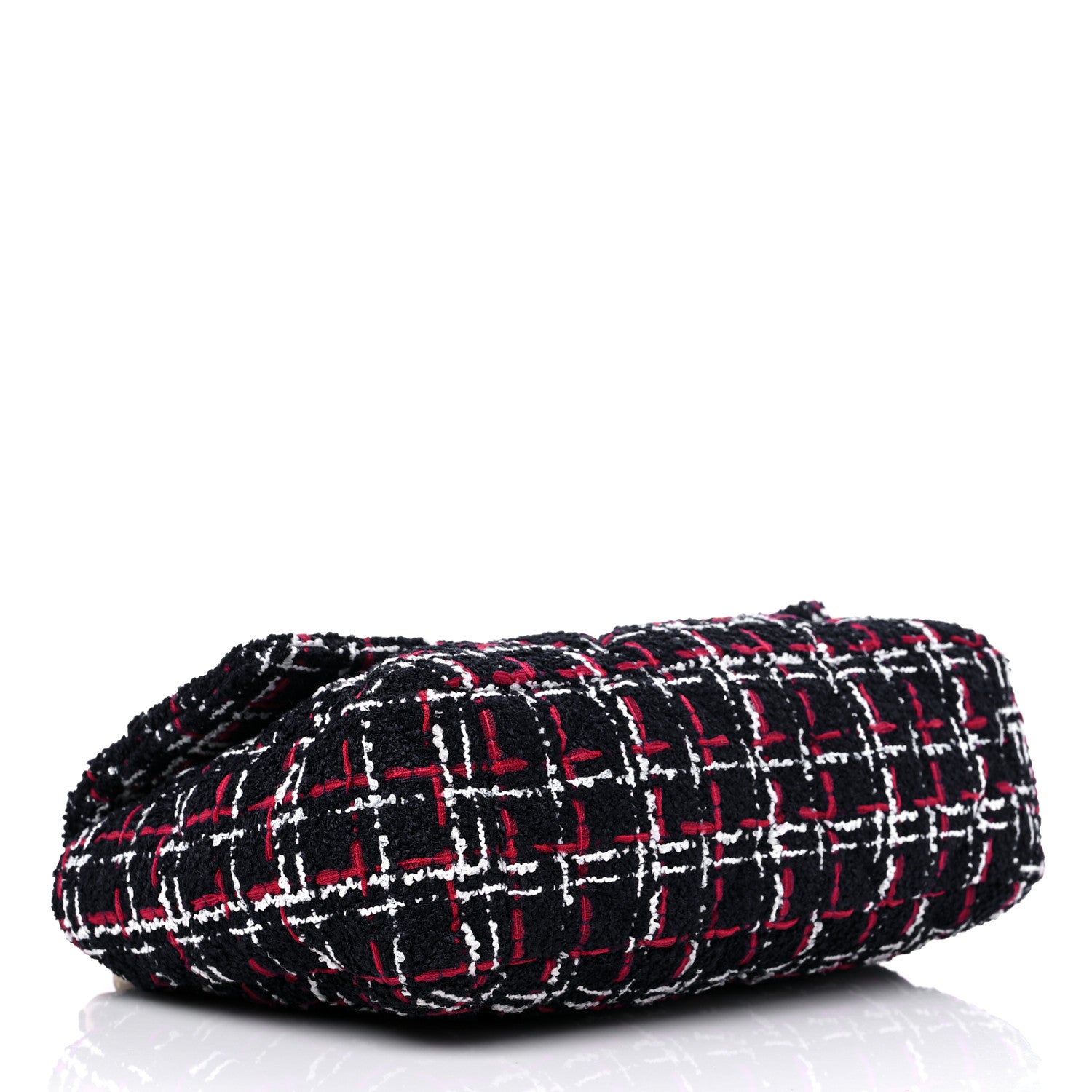 Chanel Tweed Quilted Medium Chanel 19 Flap Navy Blue White Red 4 of 10