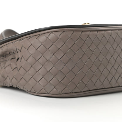 Bottega Veneta Nappa Intrecciato BV Luna Shoulder Bag New Steel 9 of 11