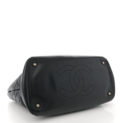 Chanel Calfskin Quilted Large Easy Shopping Tote Black 4 of 19