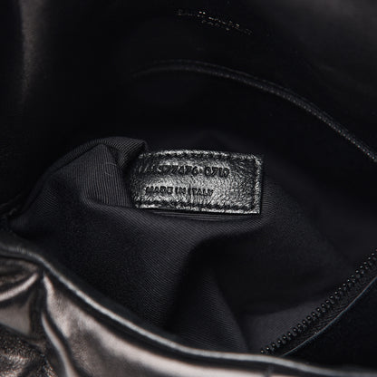 Saint Laurent Lambskin Quilted Small Loulou Puffer Monogram Chain Satchel Black 5 of 11