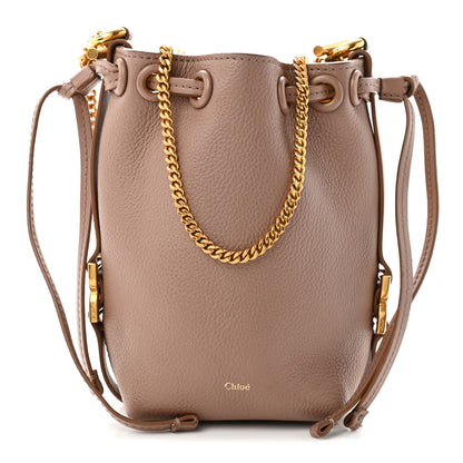Chloe Grained Calfskin Micro Marcie Bucket Bag Woodrose 1 of 9